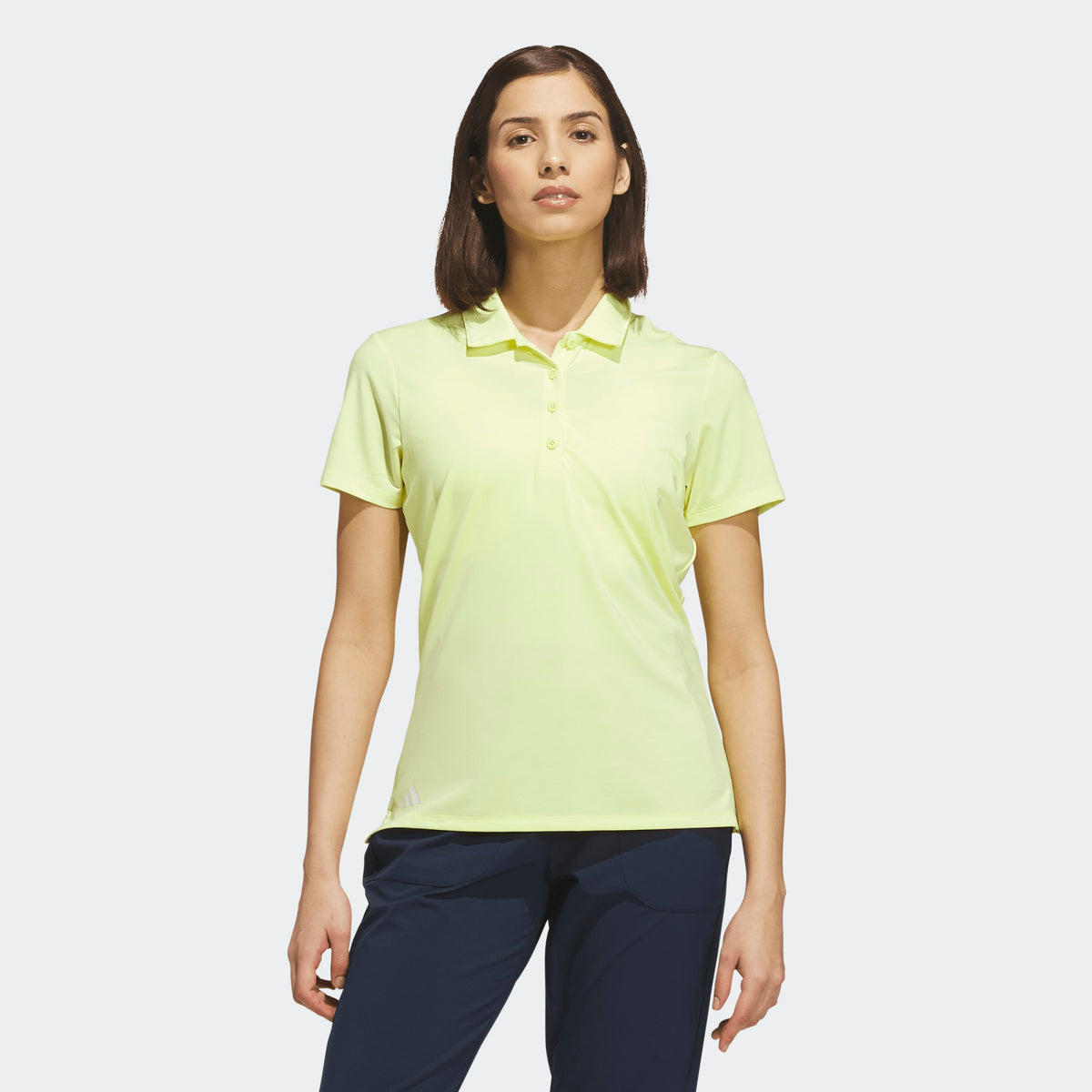 Adidas Ultimate365 Solid Short Sleeve Polo Shirt - Frozen Lemon