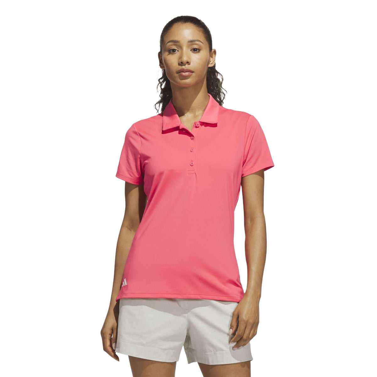 Adidas Ultimate365 Solid Short Sleeve Polo Shirt - Pure Turbo