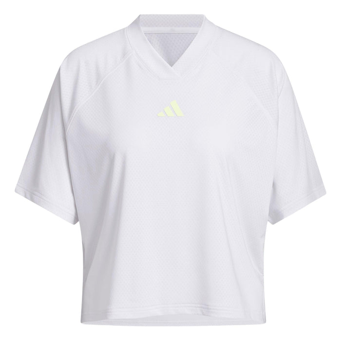Adidas Beyond The Course Climacool Loose V-Neck Top - White