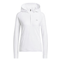 Adidas Ultimate365+ Course Control Hybrid Quarter-Zip Hoodie Jacket - White