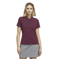 Adidas Ultimate365 Melange Climacool Polo Shirt - Black / Maroon