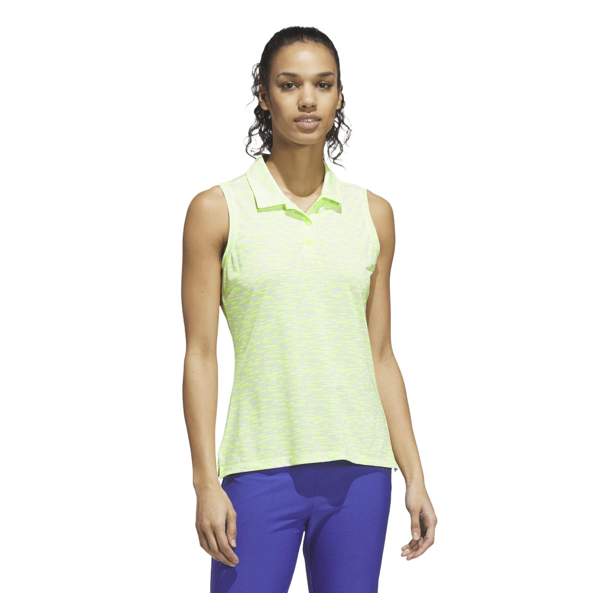 Adidas Ultimate365 Climacool Mesh Printed Polo Shirt - Frozen Lemon