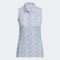 Adidas Ultimate365 Climacool Mesh Printed Polo Shirt - Crystal Sky