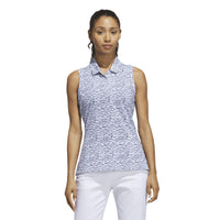 Adidas Ultimate365 Climacool Mesh Printed Polo Shirt - Crystal Sky