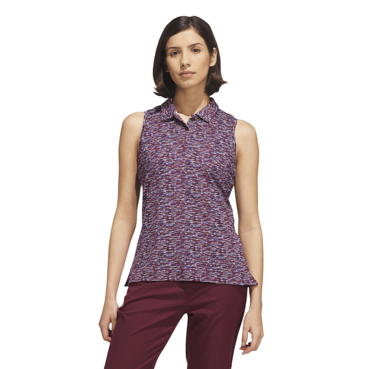 Adidas Ultimate365 Climacool Mesh Printed Polo Shirt - Maroon