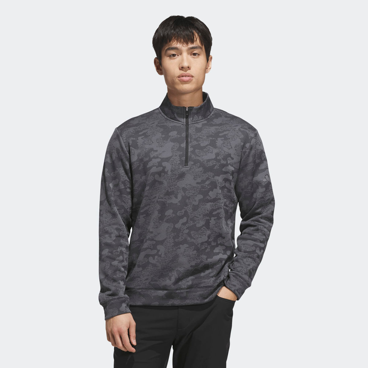 Adidas Ultimate365 Durable Water Repellant Quarter-Zip Sweatshirt - Black / Grey Four