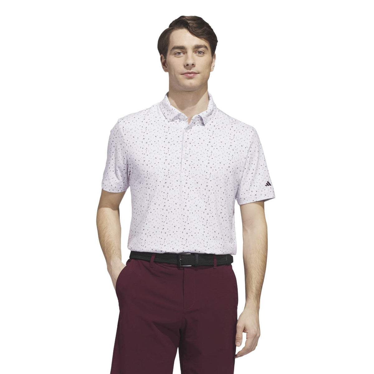 Adidas Ultimate365+ Climacool Butterspun Break Out Print Polo Shirt - Frozen Purple