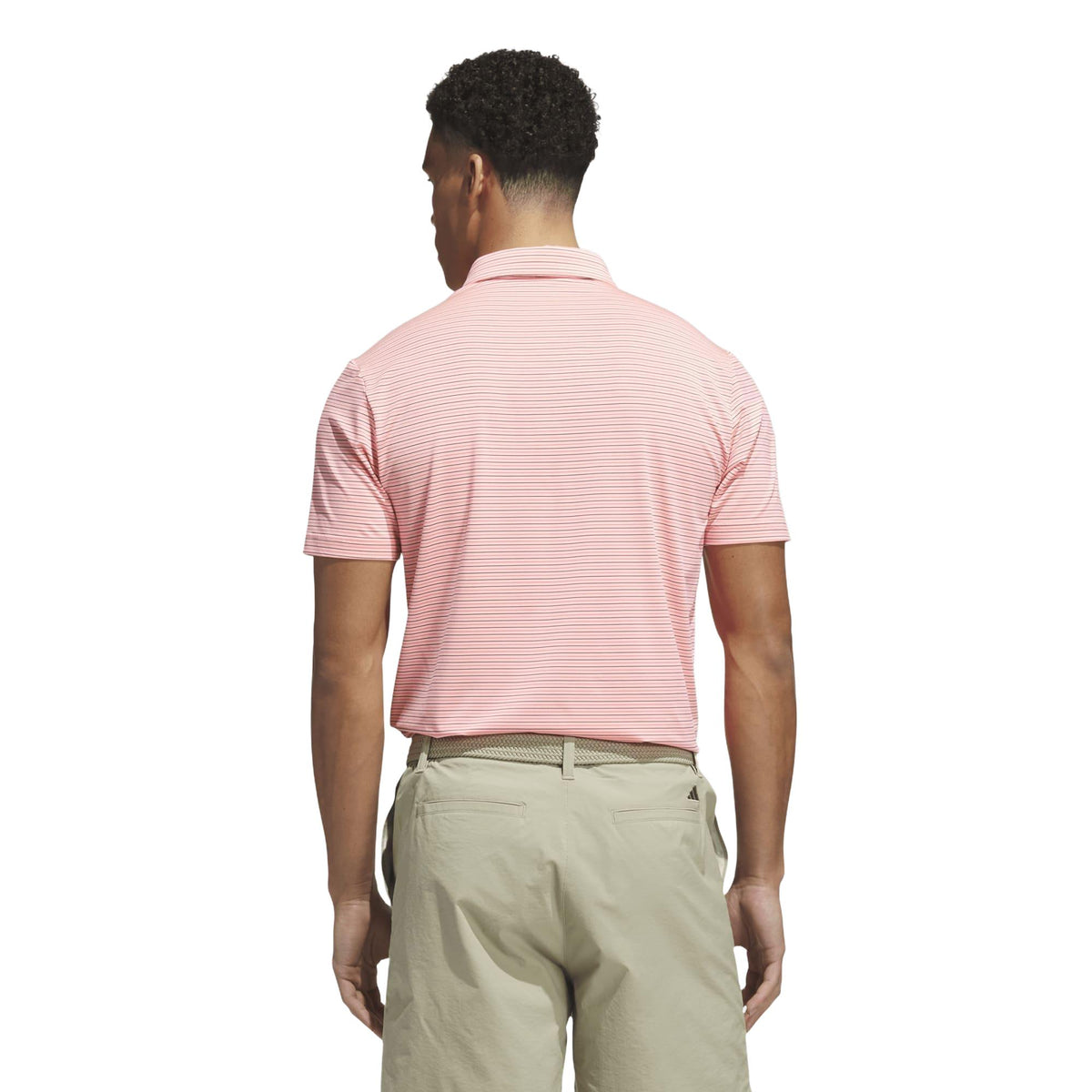 Adidas Ultimate365+ Three Color Stripe Polo Shirt - Frozen Turbo / Pure Turbo