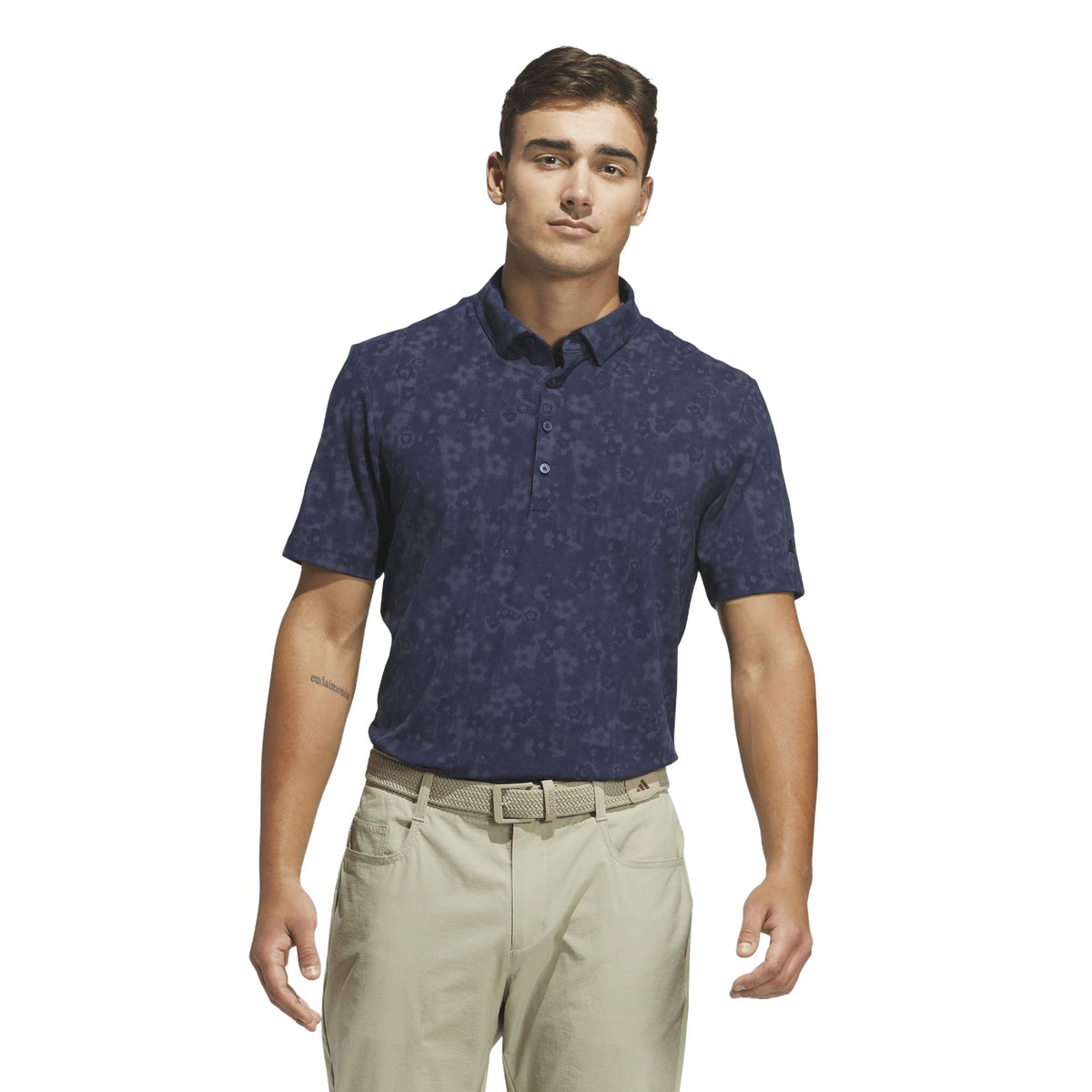 Adidas Ultimate365+ Climacool Butterspun Mighty Blossom Print Polo Shirt - Collegiate Navy
