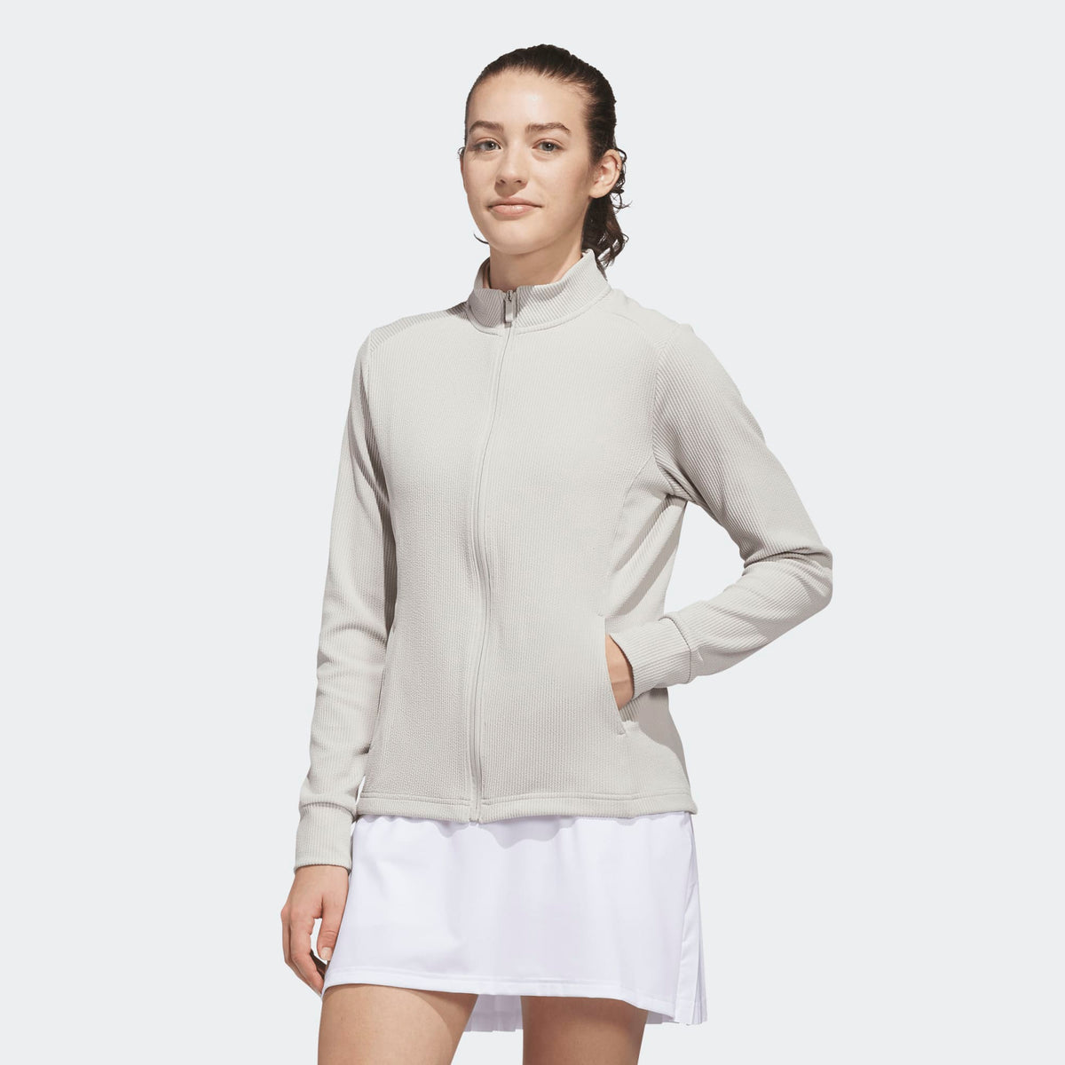 Adidas Performance Texture Full Zip Jacket - Wonder Alumina