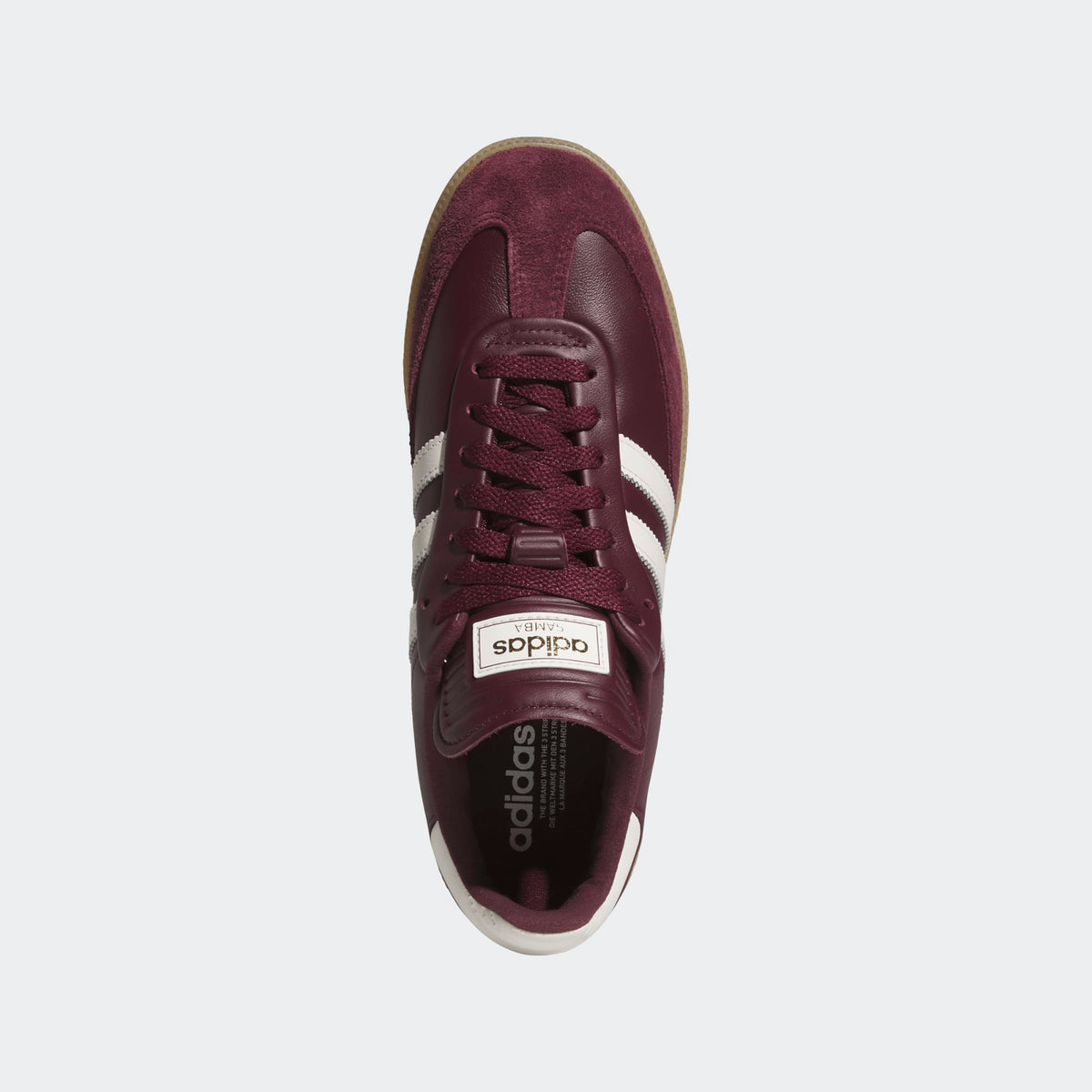 Adidas Samba Spikeless Golf Shoes - Maroon / Off White / Gum