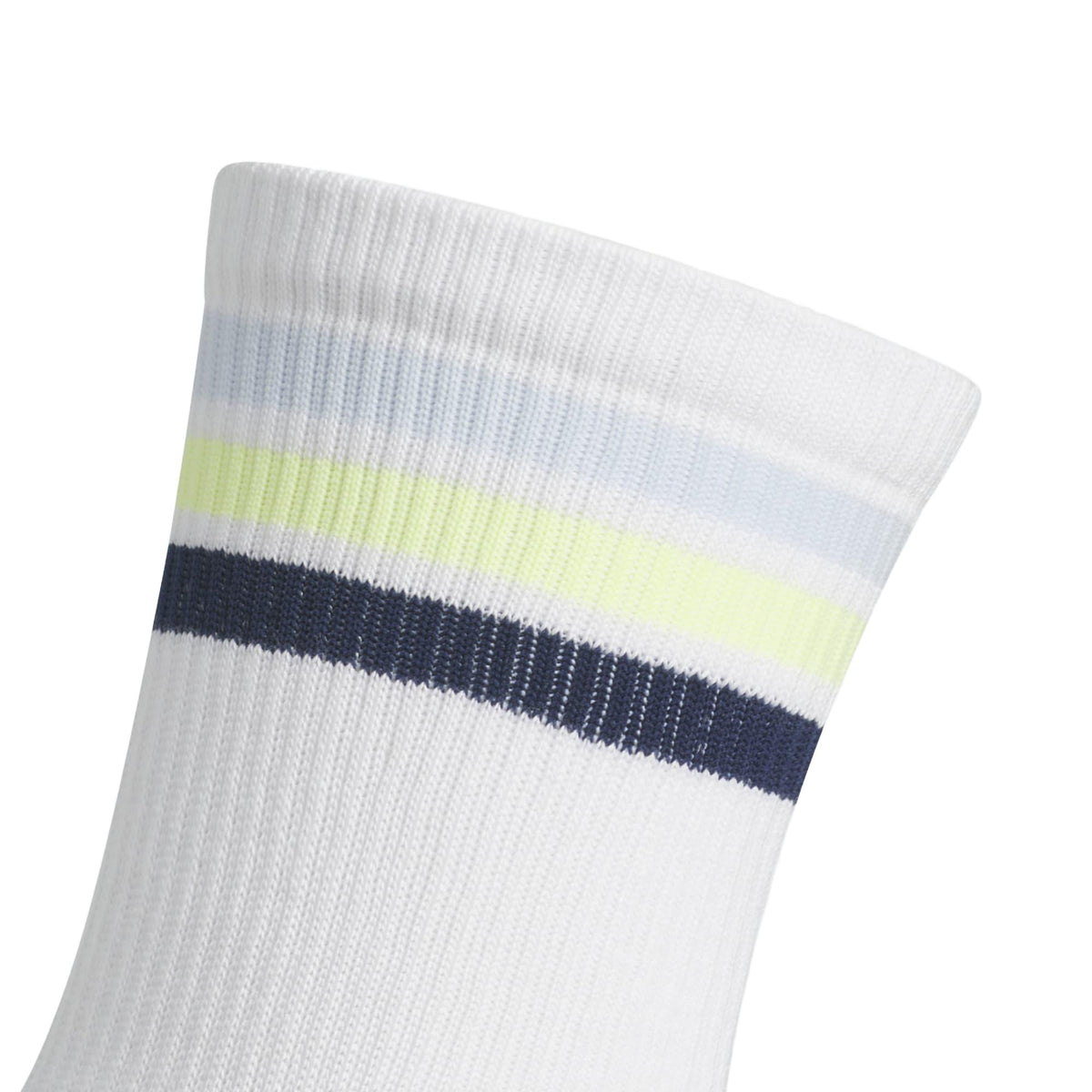Adidas 3-Stripe Half Crew Sock - White / Crystal Sky