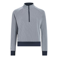 Adidas Girls Textured Quarter Zip Top - Collegiate Navy