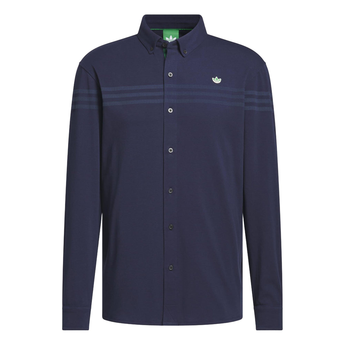 Adidas Originals Twistknit Button Up Polo Shirt - Night Indigo