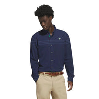 Adidas Originals Twistknit Button Up Polo Shirt - Night Indigo