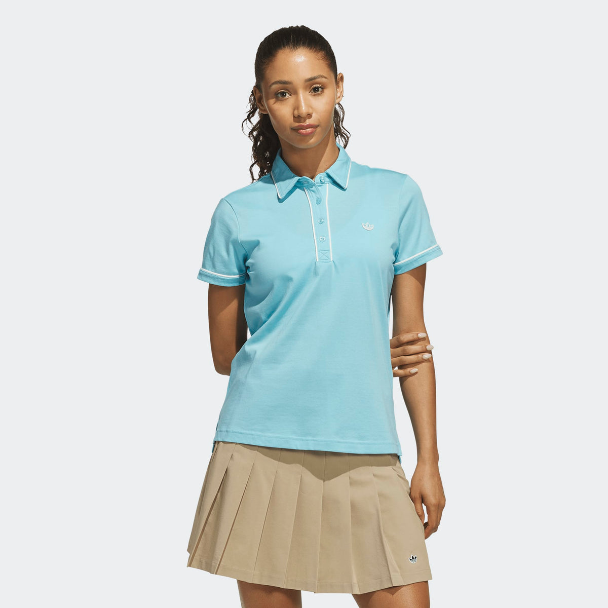 Adidas Originals Solid Polo - Light Aqua