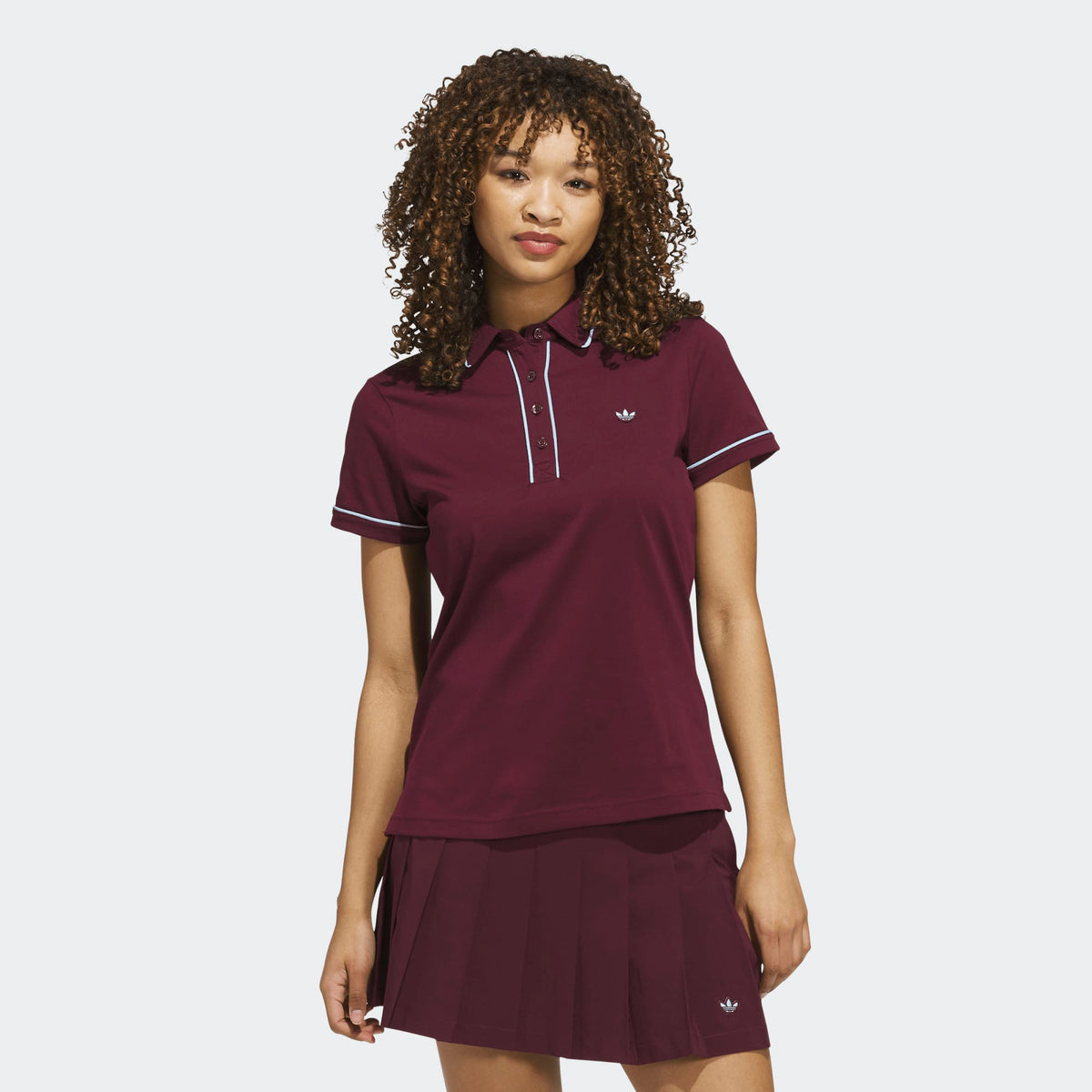 Adidas Originals Solid Polo - Maroon