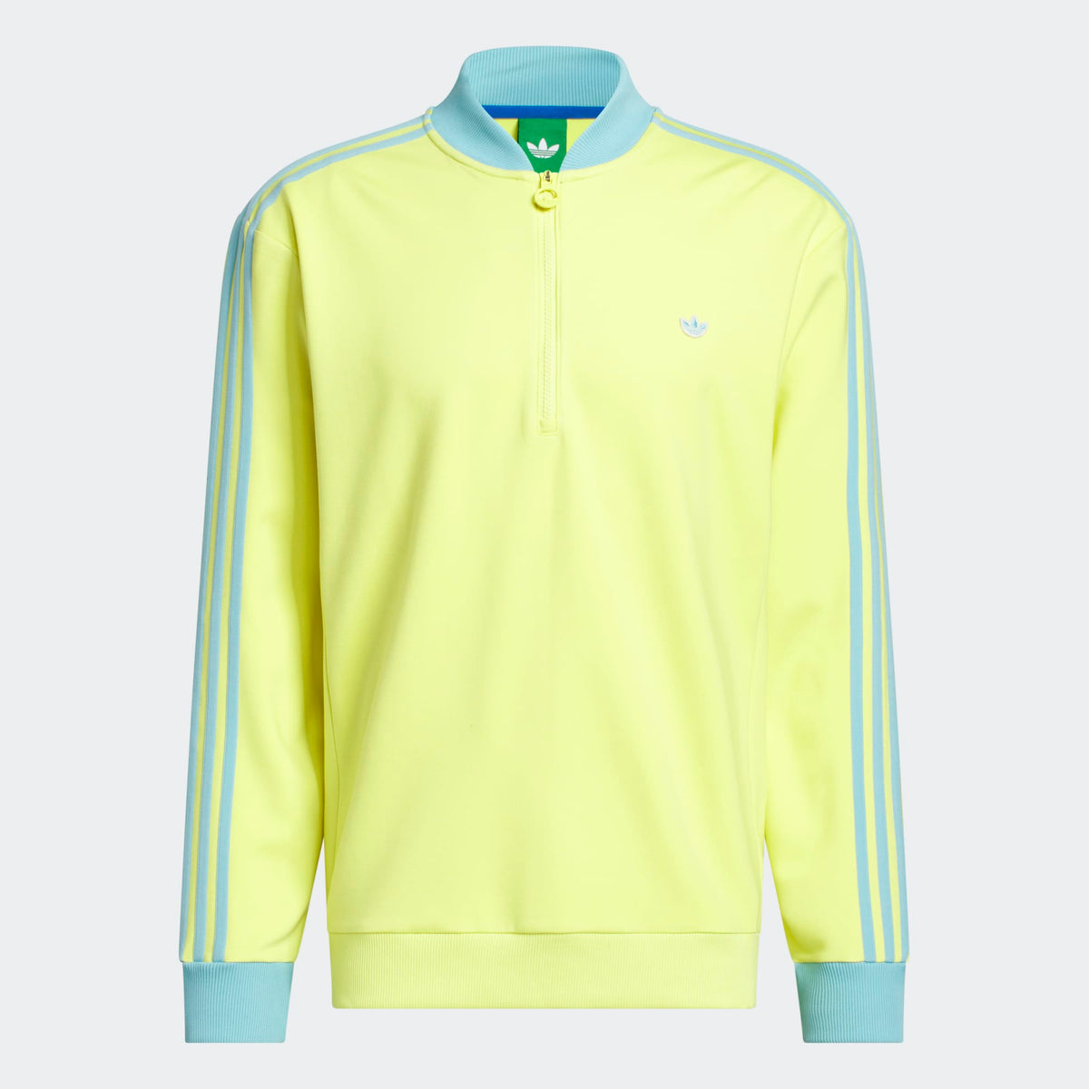 Adidas Originals 3-Stripe Half-Zip Sweatshirt - Pure Lemon
