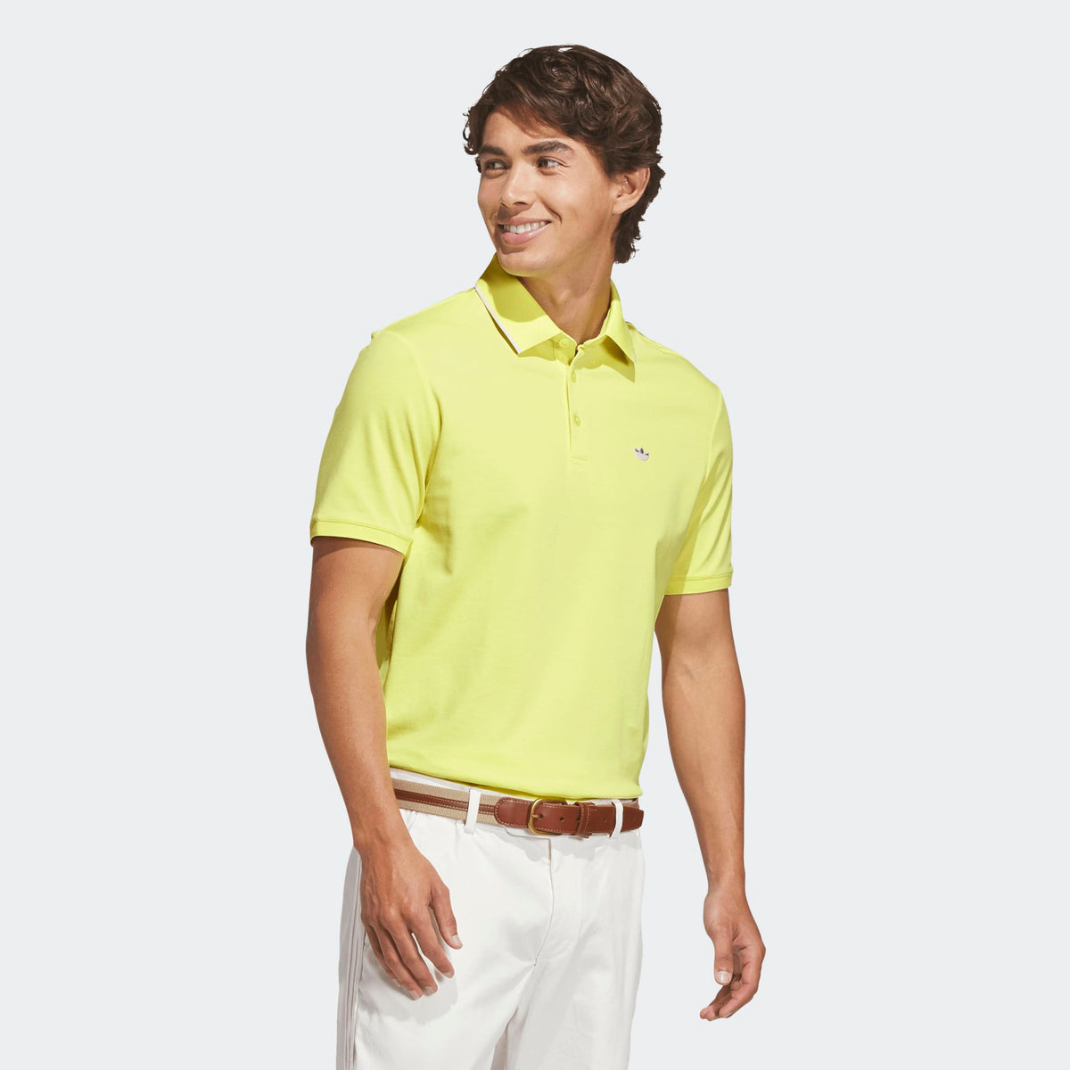 Adidas Originals Twistknit Trefoil Polo Shirt - Pure Lemon