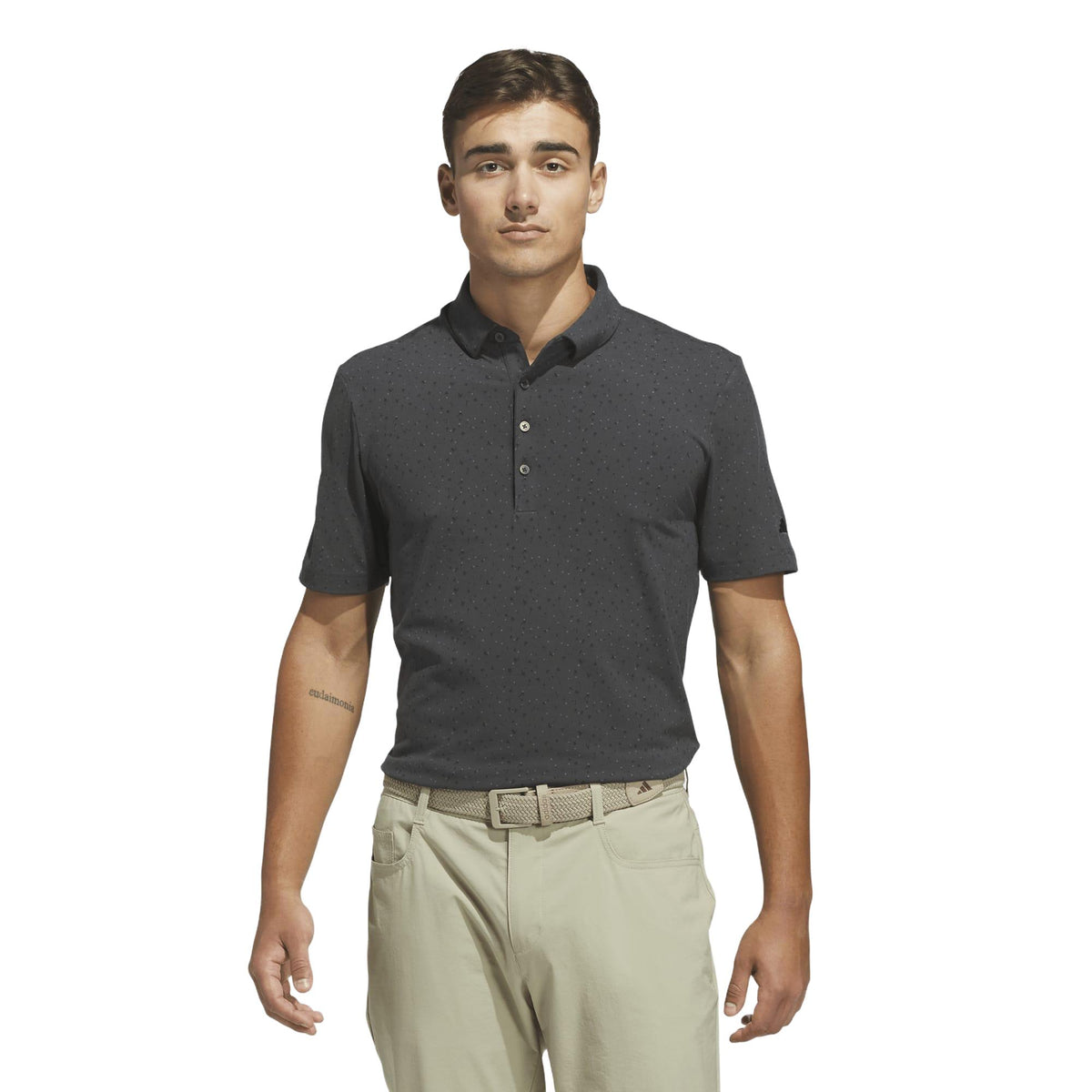 Adidas Ultimate365+ Climacool Butterspun Break Out Print Polo Shirt - Carbon