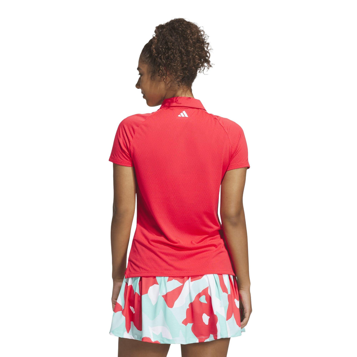 Adidas Ultimate365 Melange Climacool Polo Shirt - Lucid Red