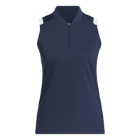 Adidas Ultimate365 Climacool Quarter-Zip Polo Shirt - Collegiate Navy / Solar Lime