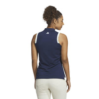Adidas Ultimate365 Climacool Quarter-Zip Polo Shirt - Collegiate Navy / Solar Lime
