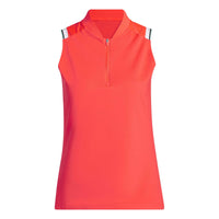 Adidas Ultimate365 Climacool Quarter-Zip Polo Shirt - Lucid Red