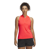 Adidas Ultimate365 Climacool Quarter-Zip Polo Shirt - Lucid Red