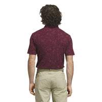 Adidas Ultimate365+ Climacool Butterspun Mighty Blossom Print Polo Shirt - Maroon