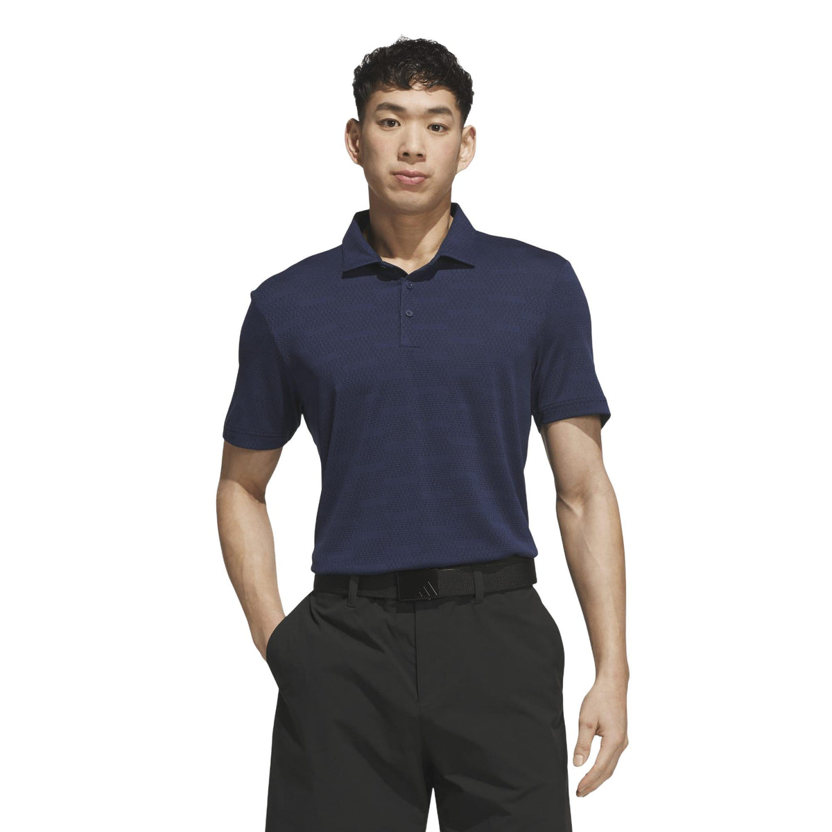 Adidas Ultimate365 Jacquard Polo Shirt - Collegiate Navy