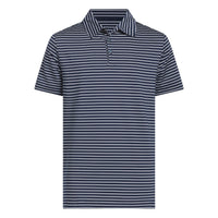 Adidas Boys Climacool Striped Polo Shirt - Collegiate Navy / White