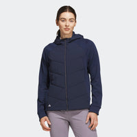 Adidas Ultimate365+ Course Control Quilted Hooded Jacket - Collegiate Navy