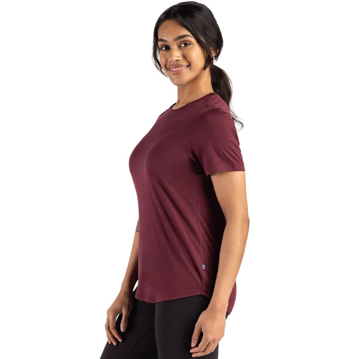 Cutter & Buck Coastline Recycled Double Peached Womens Short Sleeve Tee