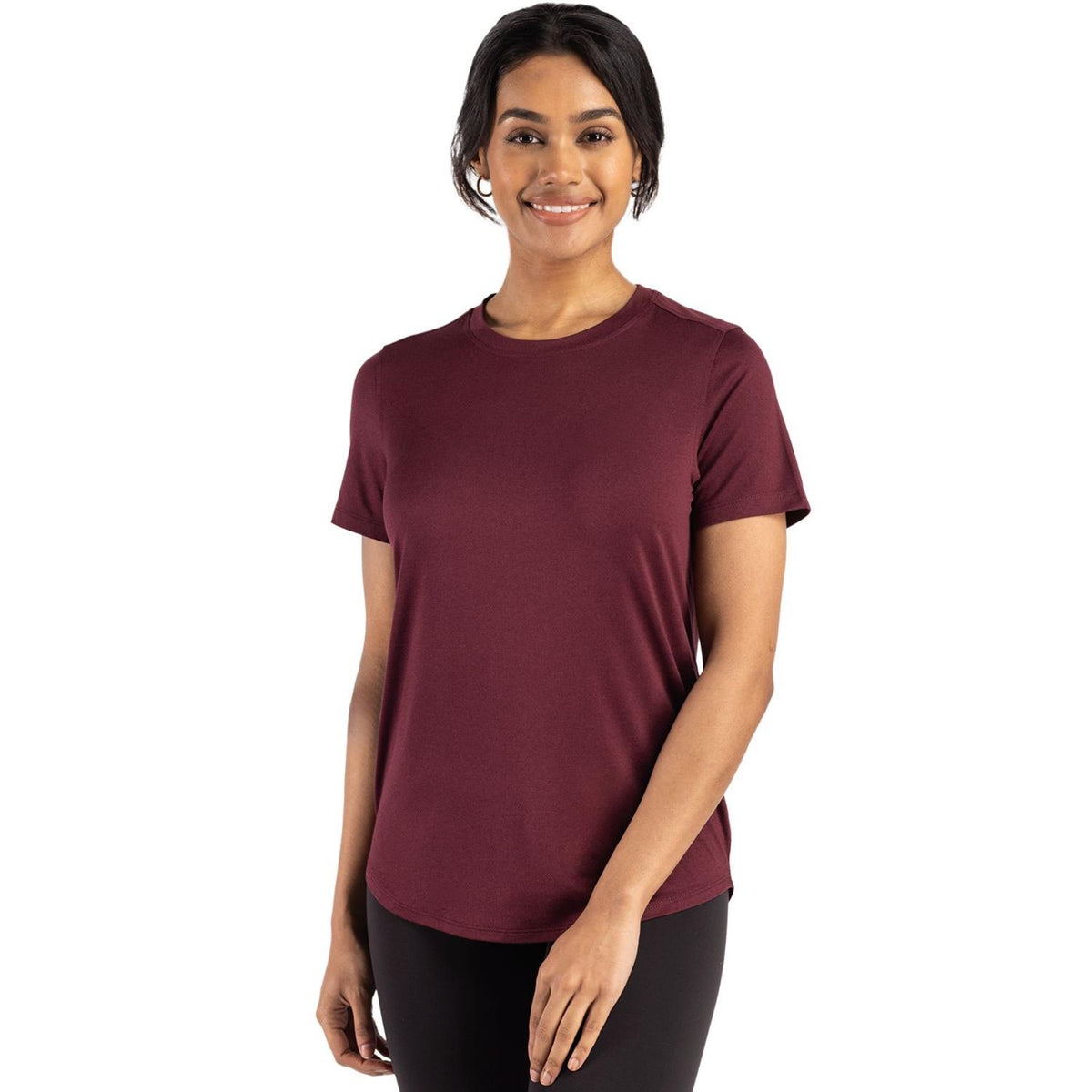 Cutter & Buck Coastline Recycled Double Peached Womens Short Sleeve Tee