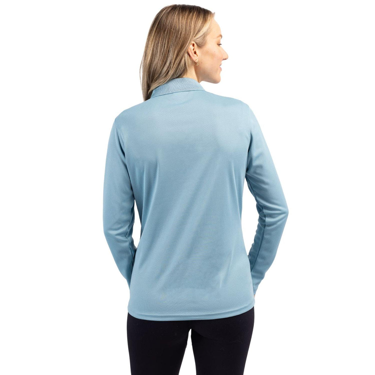 Clique Spin Solution-dyed Performance Pique Womens Long Sleeve Polo