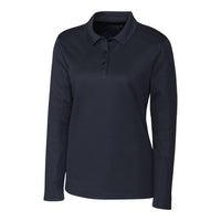 Clique Spin Solution-dyed Performance Pique Womens Long Sleeve Polo