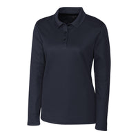 Clique Spin Solution-dyed Performance Pique Womens Long Sleeve Polo