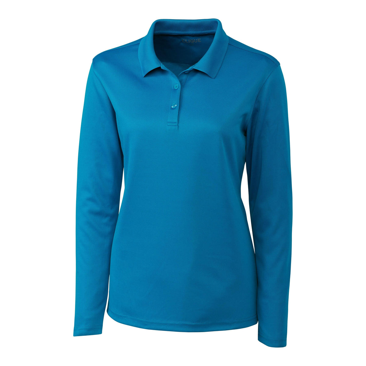 Clique Spin Solution-dyed Performance Pique Womens Long Sleeve Polo