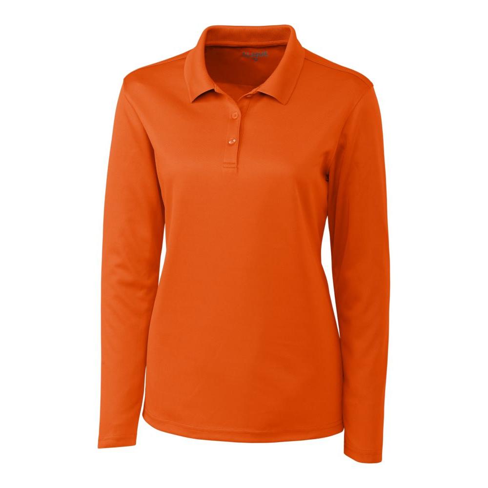 Clique Spin Solution-dyed Performance Pique Womens Long Sleeve Polo