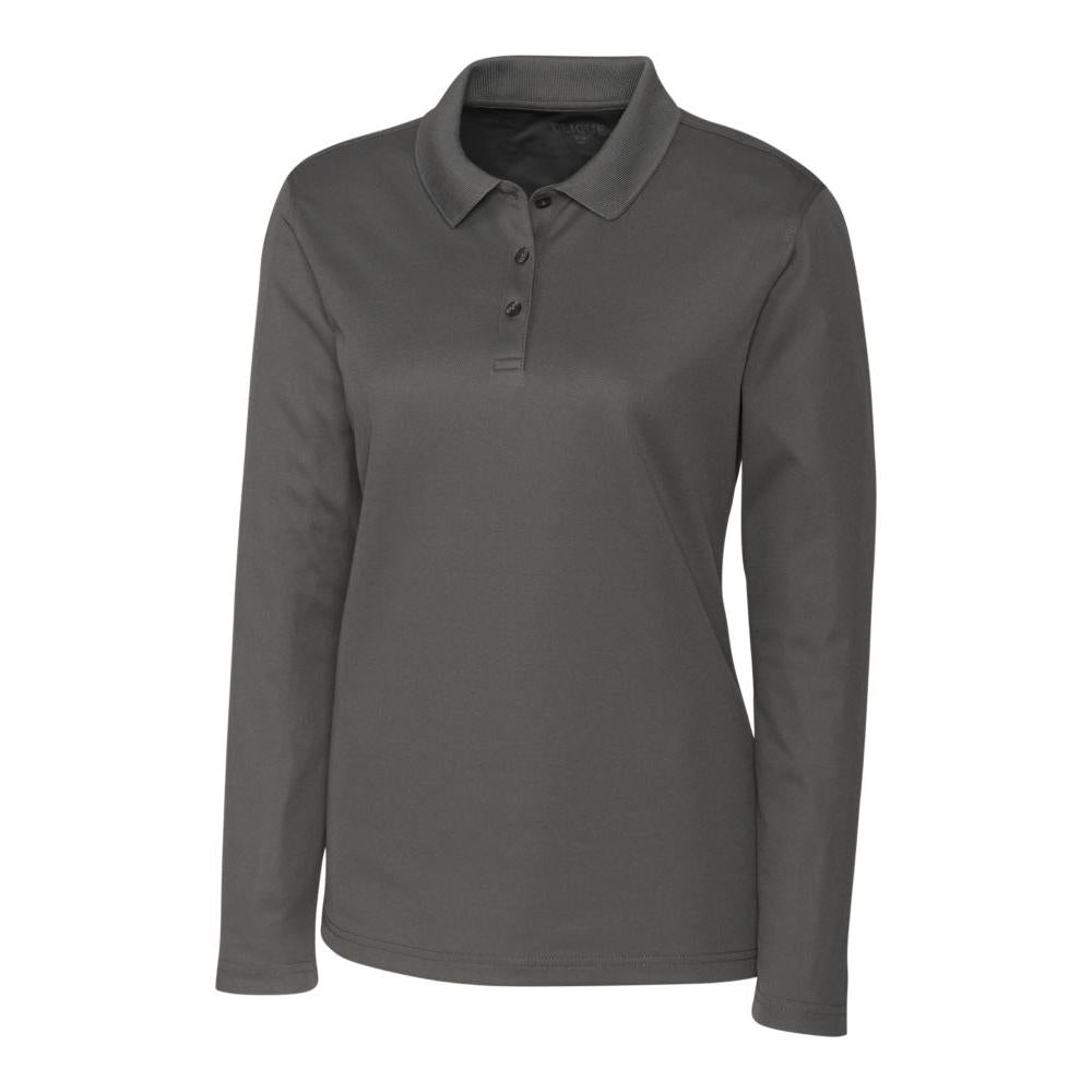 Clique Spin Solution-dyed Performance Pique Womens Long Sleeve Polo