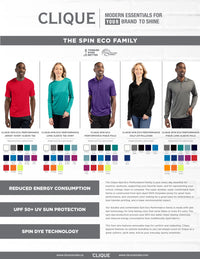 Clique Spin Solution-dyed Performance Jersey Womens Long Sleeve Tee