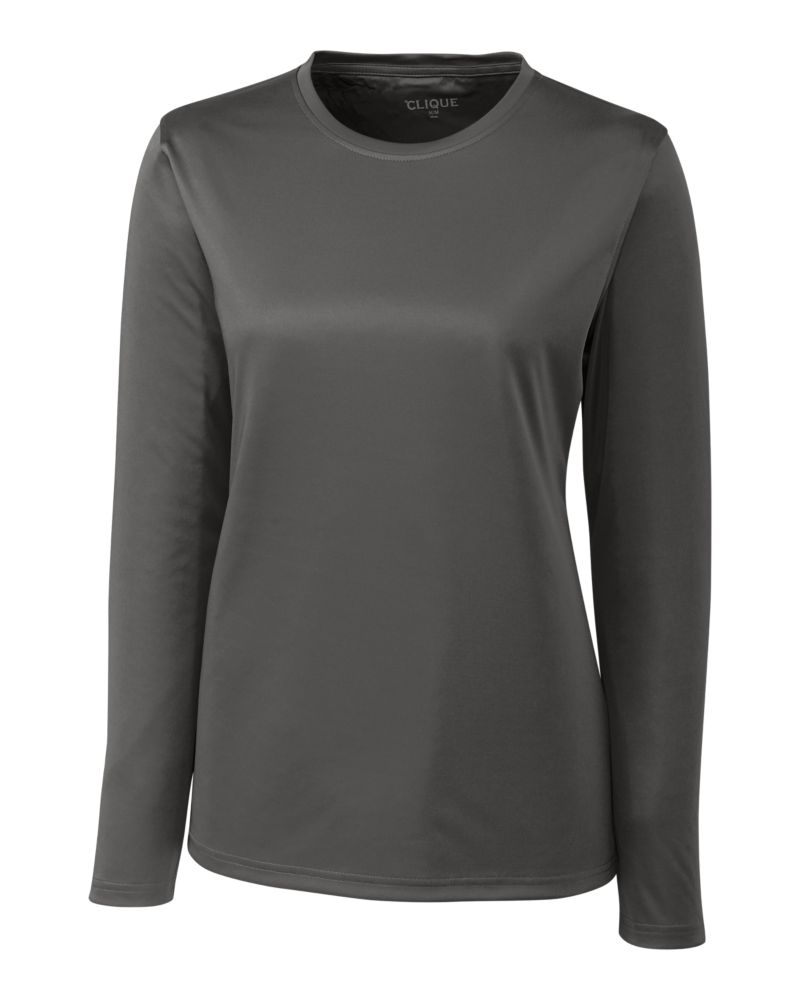 Clique Spin Solution-dyed Performance Jersey Womens Long Sleeve Tee