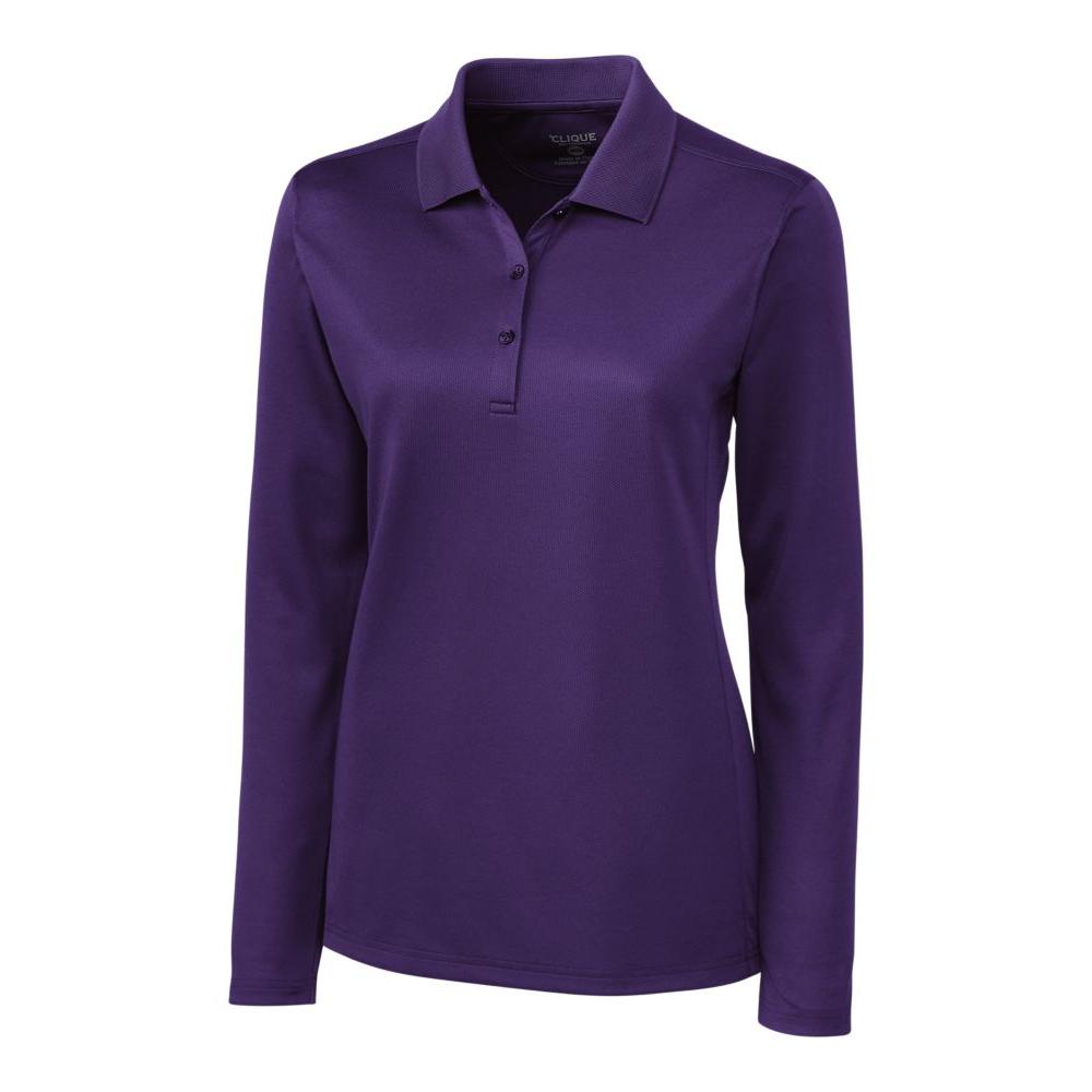 Clique Ice Pique Tech Womens Long Sleeve Polo