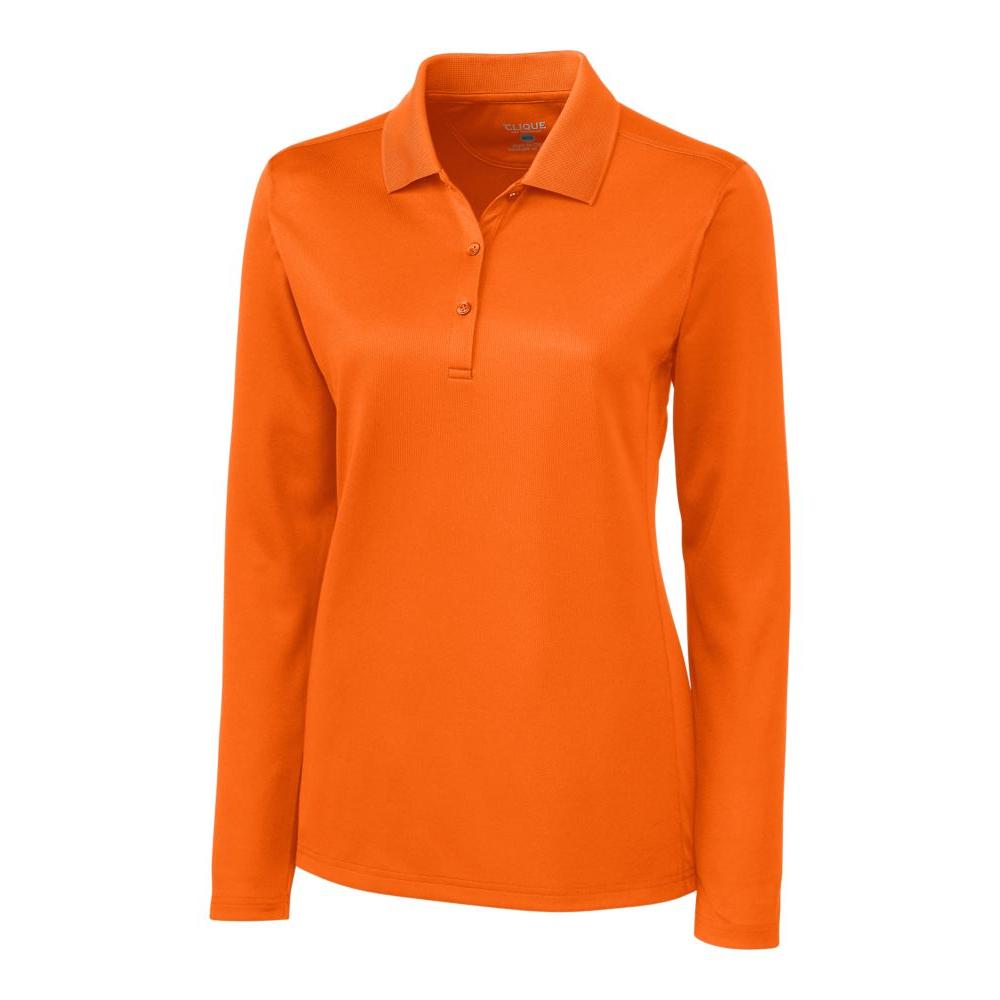 Clique Ice Pique Tech Womens Long Sleeve Polo