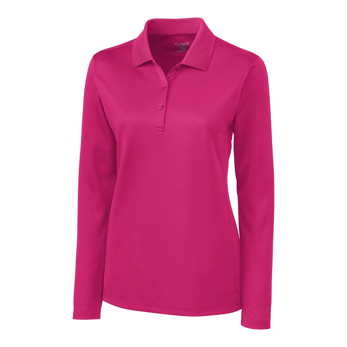 Clique Ice Pique Tech Womens Long Sleeve Polo