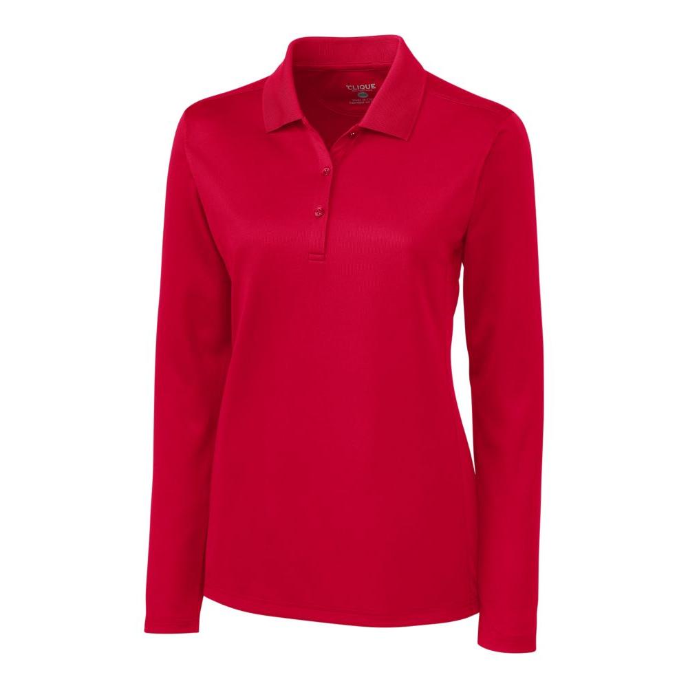 Clique Ice Pique Tech Womens Long Sleeve Polo