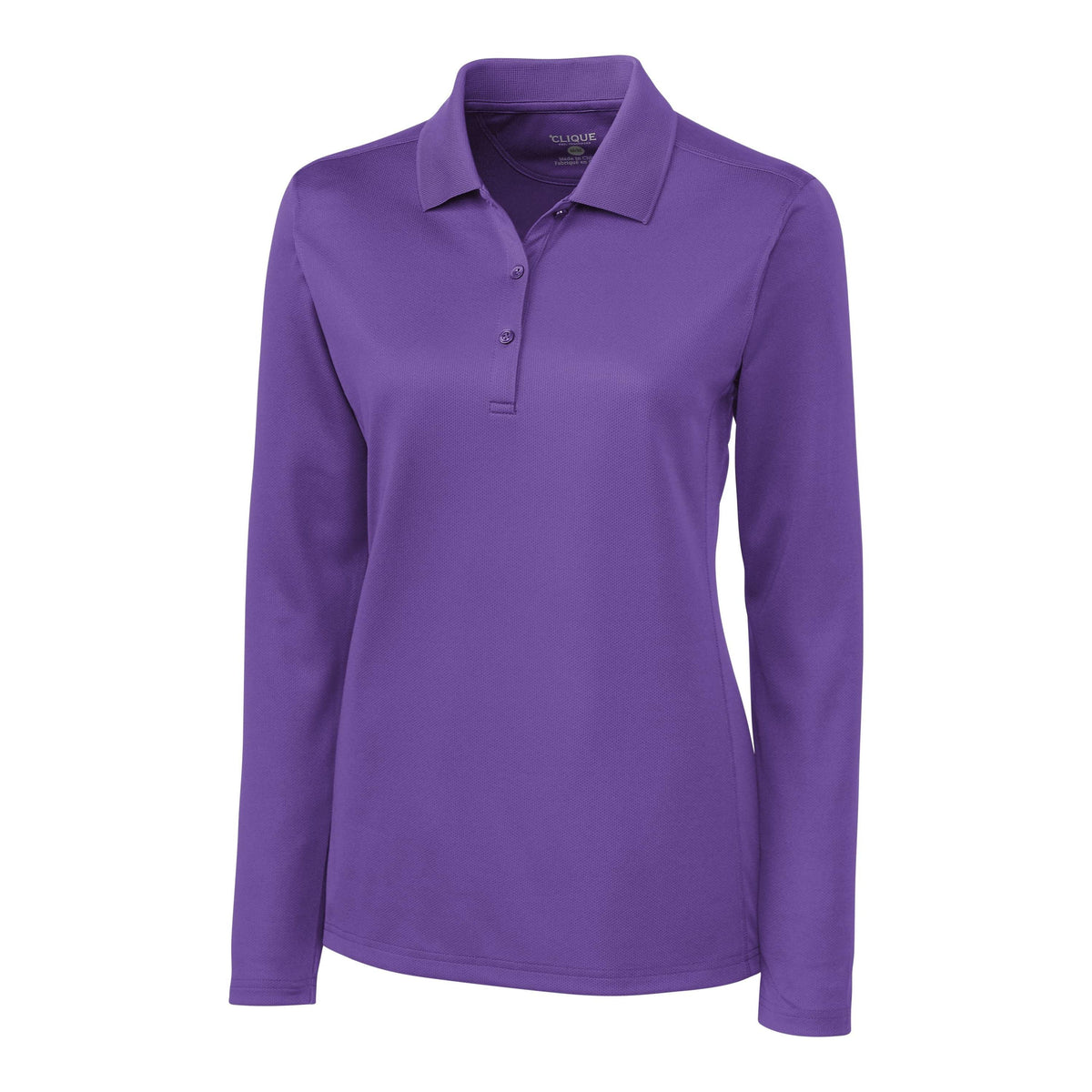 Clique Ice Pique Tech Womens Long Sleeve Polo