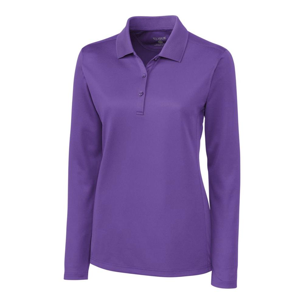 Clique Ice Pique Tech Womens Long Sleeve Polo