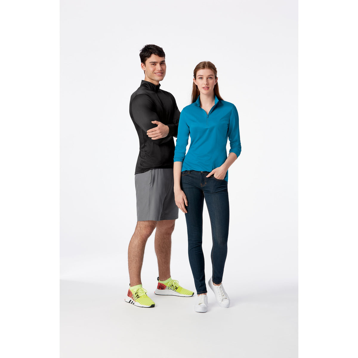 Clique Spin Solution-dyed Performance Interlock Womens Half Zip